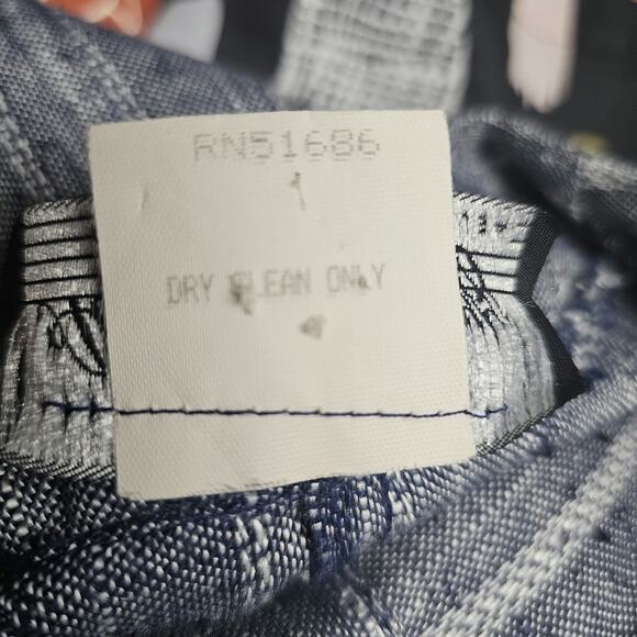 Vintage All That Jazz Women's Blue Pinstriped Crossover Blazer Size Medium y2k - Picture 9 of 10